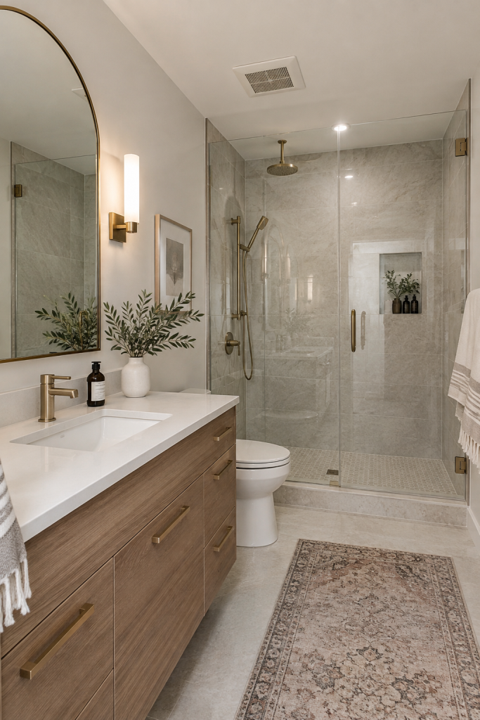 Modern renovated bathroom representing SIR Renovation Group bathroom renovation services