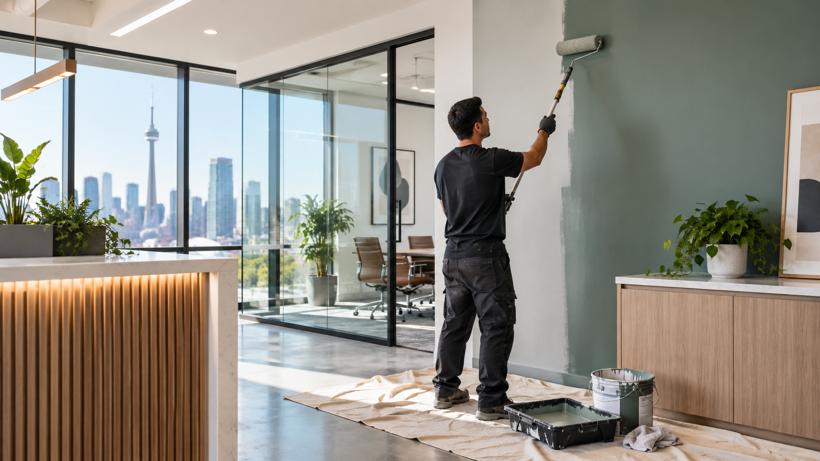 Minor commercial renovation and interior painting